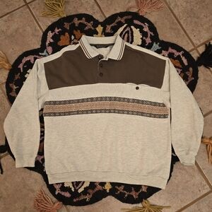 🔥🔥Vintage 90s Brown and Cream Sweater🔥🔥 Size L/XL